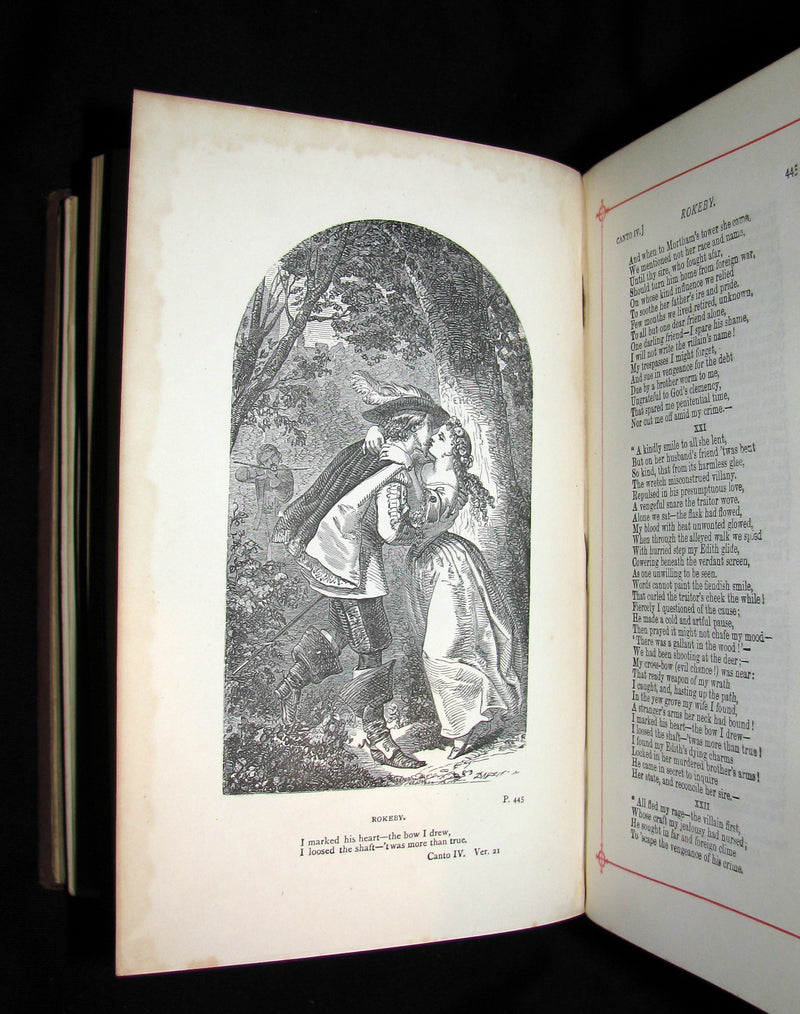1860 Rare Book ~  The Poetical Works of Sir Walter Scott Illustrated by Corbould.