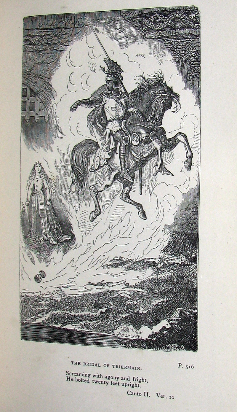 1860 Rare Book ~  The Poetical Works of Sir Walter Scott Illustrated by Corbould.