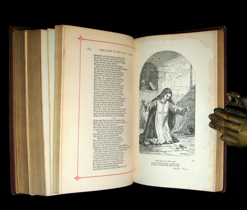 1860 Rare Book ~  The Poetical Works of Sir Walter Scott Illustrated by Corbould.