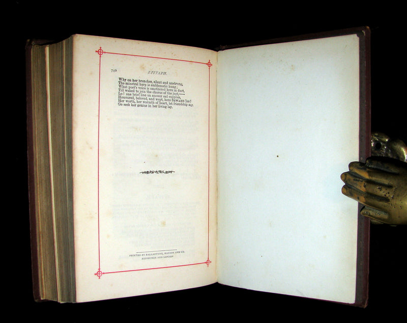 1860 Rare Book ~  The Poetical Works of Sir Walter Scott Illustrated by Corbould.