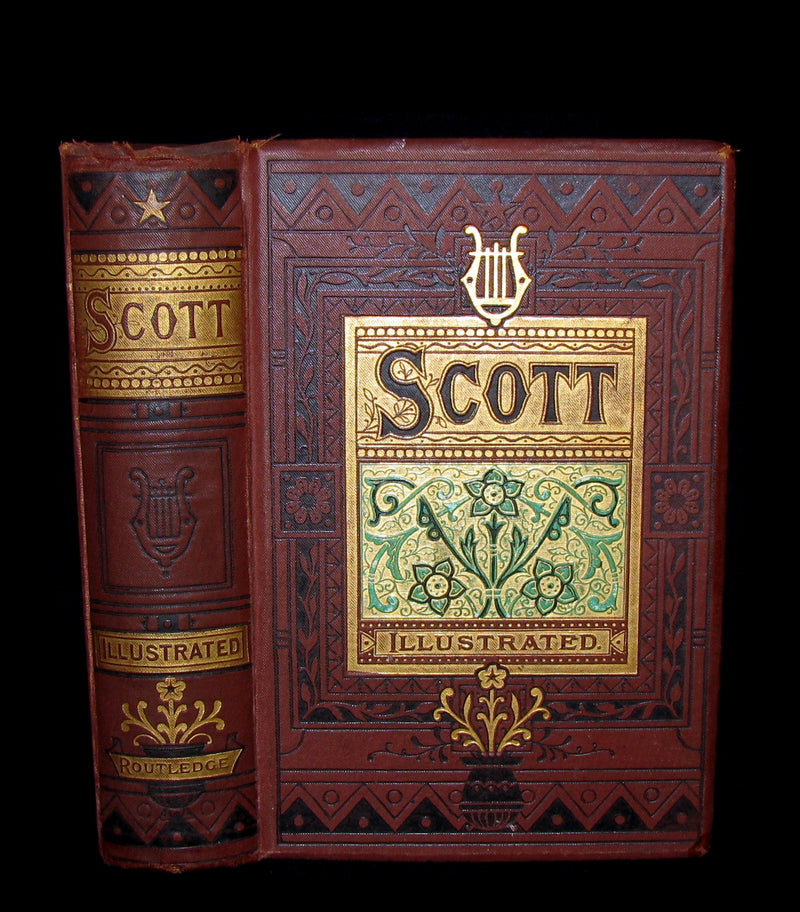 1860 Rare Book ~  The Poetical Works of Sir Walter Scott Illustrated by Corbould.