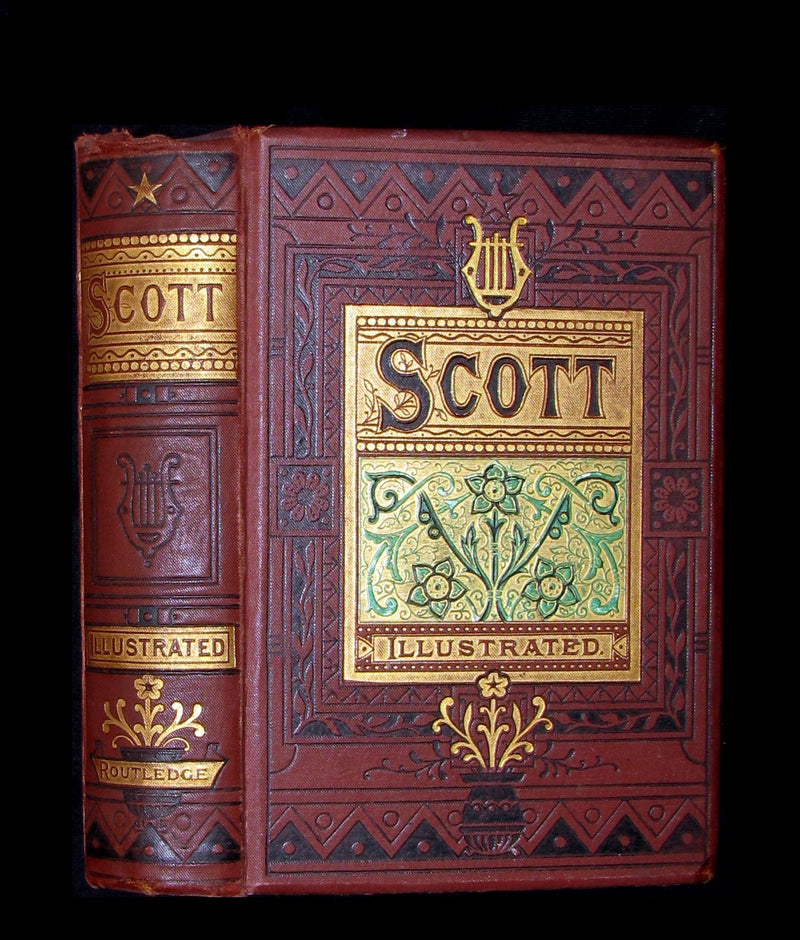 1860 Rare Book ~  The Poetical Works of Sir Walter Scott Illustrated by Corbould.