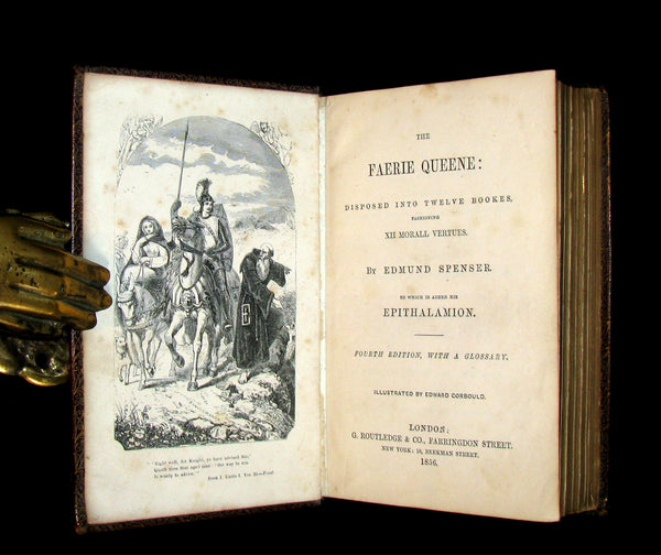 1856 Rare Book ~ The FAERIE QUEENE by Edmund SPENSER Illustrated by Corbould.