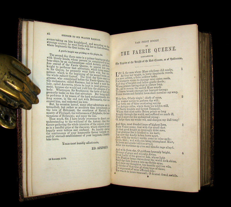 1856 Rare Book ~ The FAERIE QUEENE by Edmund SPENSER Illustrated by Corbould.