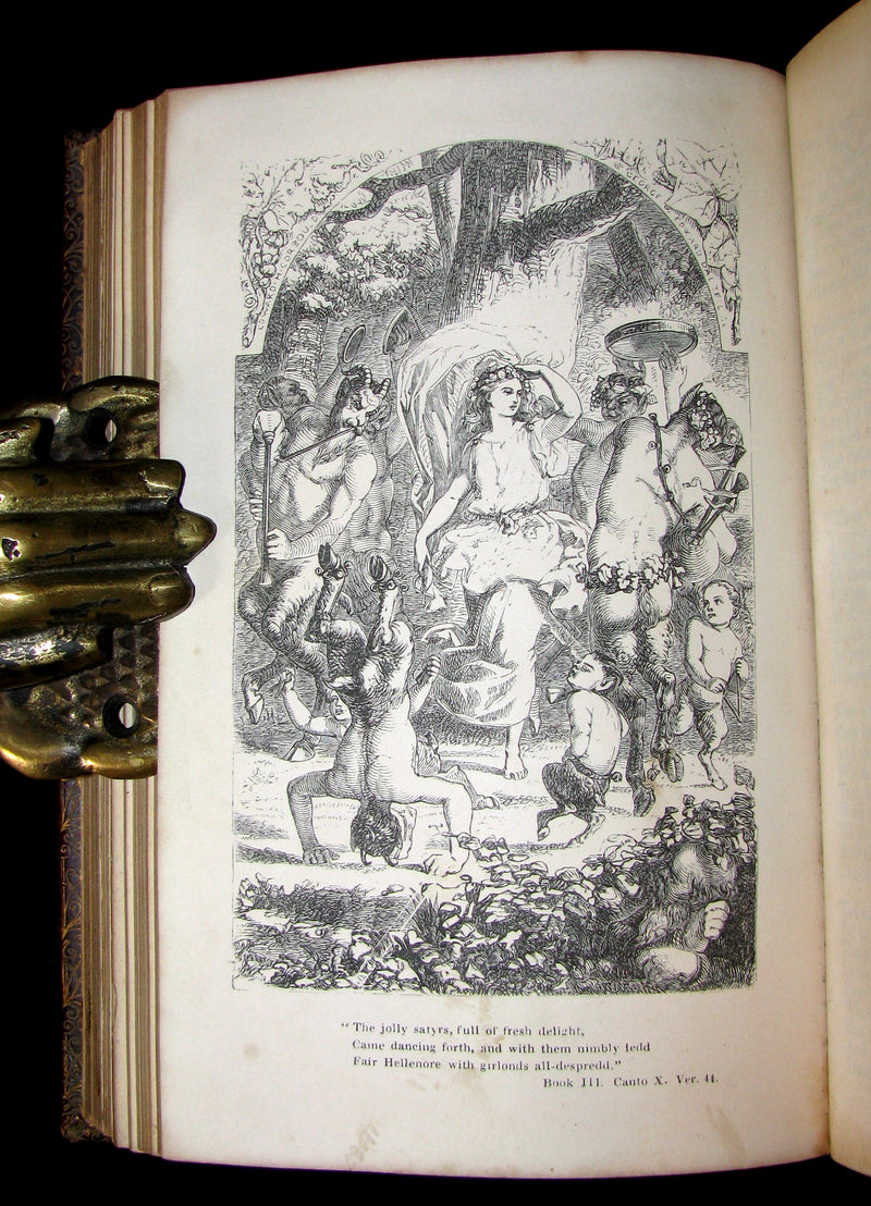 1856 Rare Book ~ The FAERIE QUEENE by Edmund SPENSER Illustrated by Corbould.