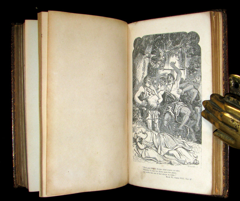 1856 Rare Book ~ The FAERIE QUEENE by Edmund SPENSER Illustrated by Corbould.