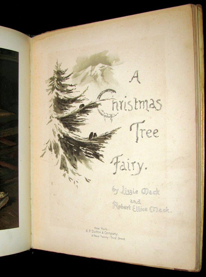 1880's Scarce Victorian Book ~ The Christmas Tree Fairy illustrated by Lizzie Lawson Mack