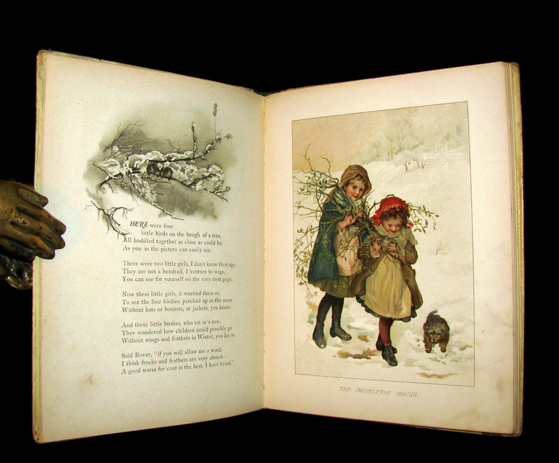 1880's Scarce Victorian Book ~ The Christmas Tree Fairy illustrated by Lizzie Lawson Mack