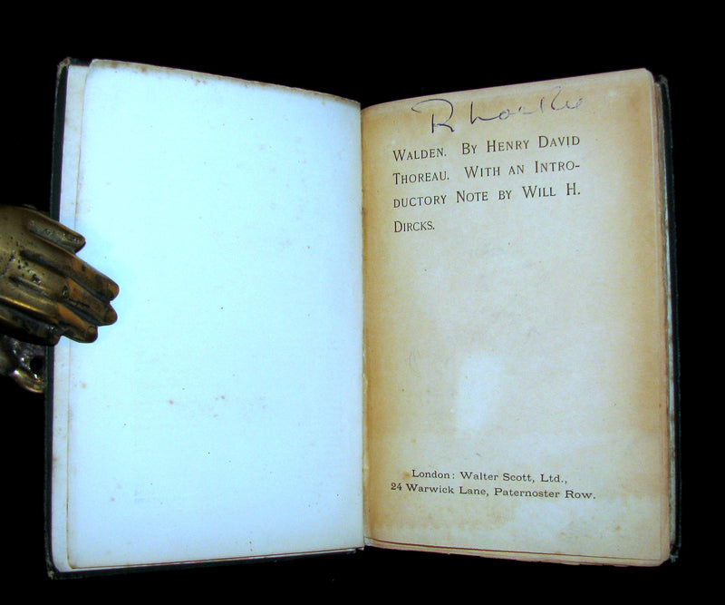 1886 Rare Victorian Book - WALDEN; or, Life in the Woods by Henry David Thoreau.