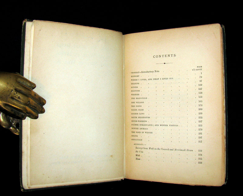 1886 Rare Victorian Book - WALDEN; or, Life in the Woods by Henry David Thoreau.