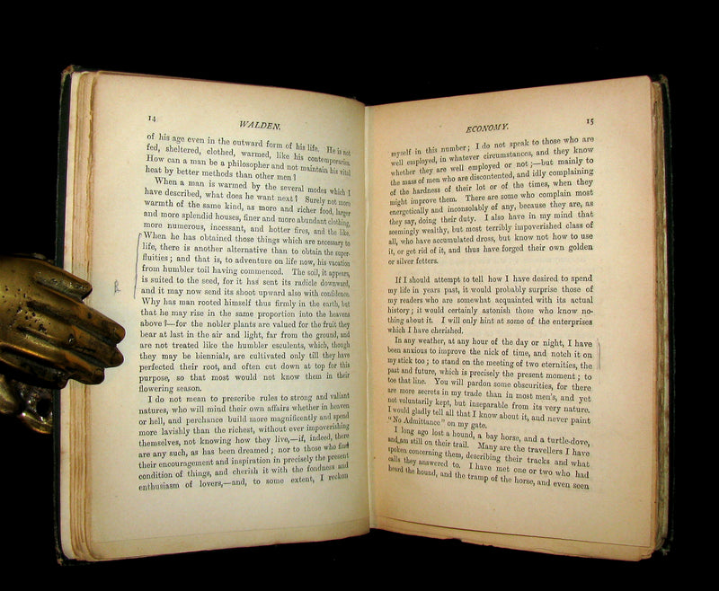 1886 Rare Victorian Book - WALDEN; or, Life in the Woods by Henry David Thoreau.