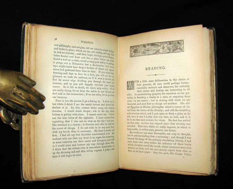 1886 Rare Victorian Book - WALDEN; or, Life in the Woods by Henry David Thoreau.