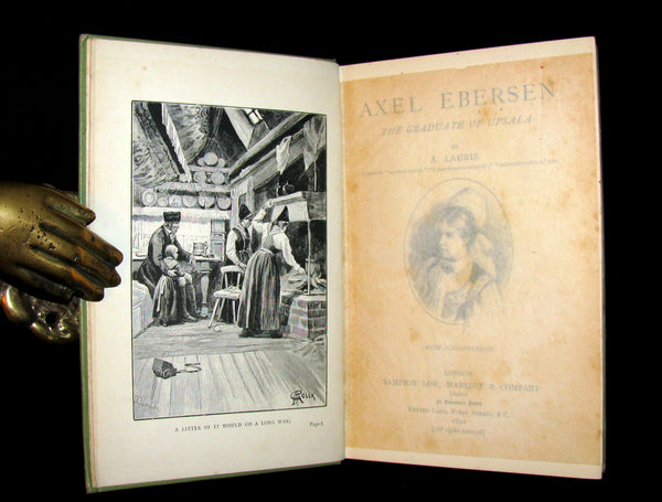 1892 Scarce 1stED Book - AXEL EBERSEN The Graduate of Upsala by Jules Verne collaborator.