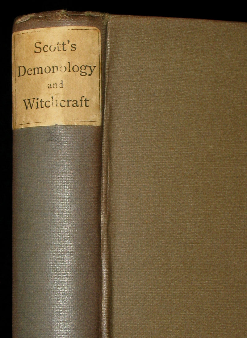 1884 Rare Edition  - Demonology and Witchcraft - WITCHES & FAIRIES by Sir Walter Scott.