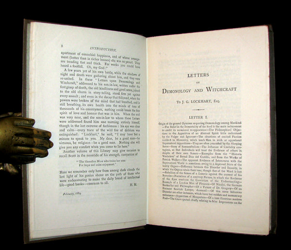 1884 Rare Edition  - Demonology and Witchcraft - WITCHES & FAIRIES by Sir Walter Scott.