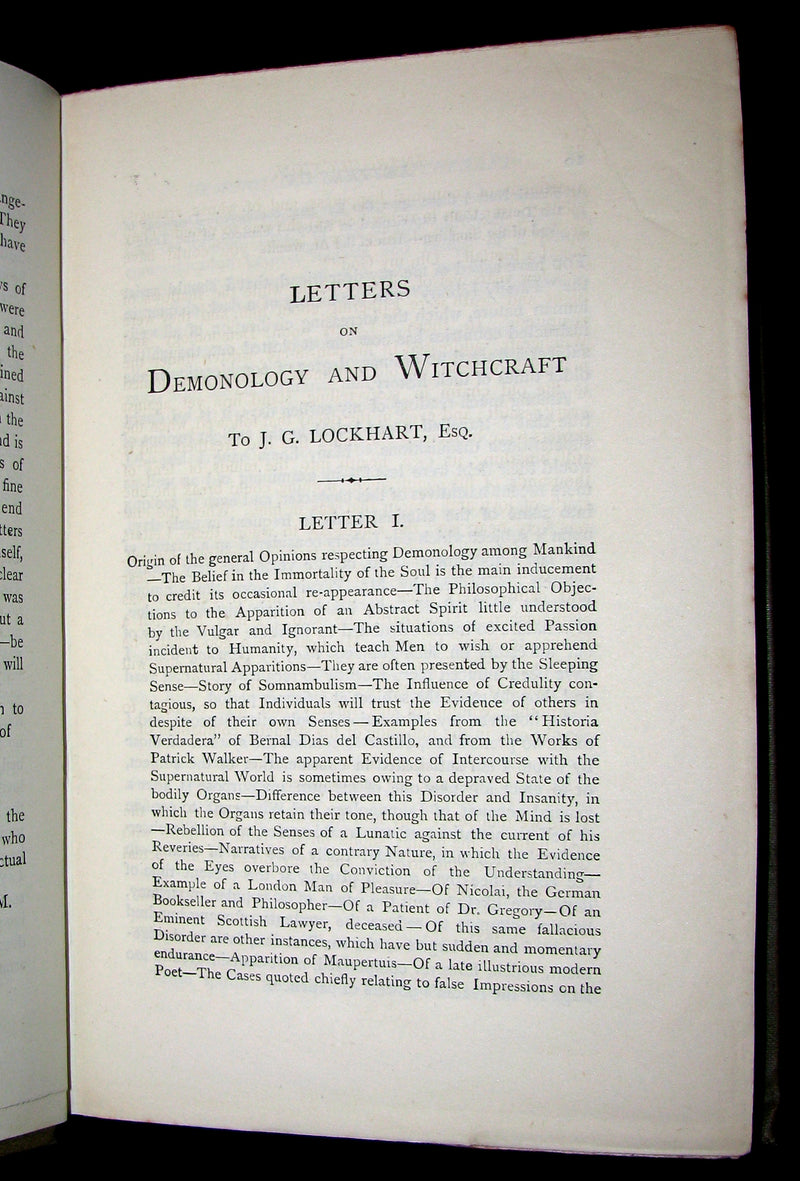 1884 Rare Edition  - Demonology and Witchcraft - WITCHES & FAIRIES by Sir Walter Scott.