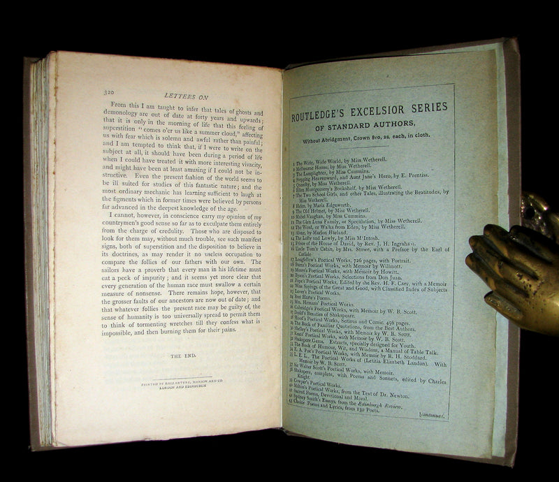 1884 Rare Edition  - Demonology and Witchcraft - WITCHES & FAIRIES by Sir Walter Scott.