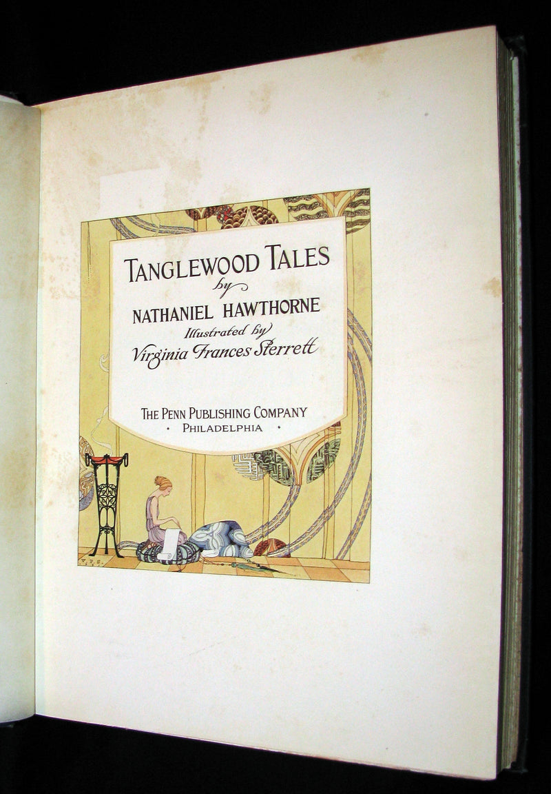1921 Rare Book - Tanglewood Tales by Nathaniel Hawthorne illustrated by Virginia Frances Sterrett