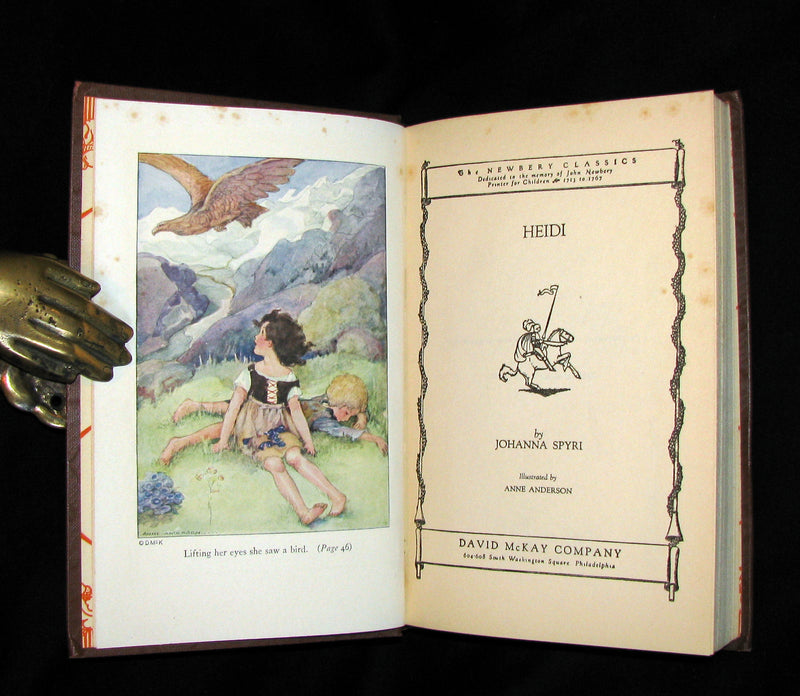 1940 Rare Book -  HEIDI by Johanna Spyri Illustrated by Anne Anderson.