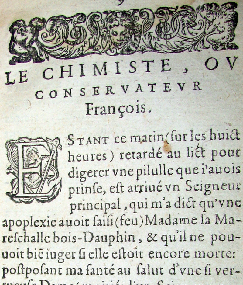 1612 Scarce Alchemy French vellum Book - Le Chimiste ou Conservateur Francois - Philosopher's stone