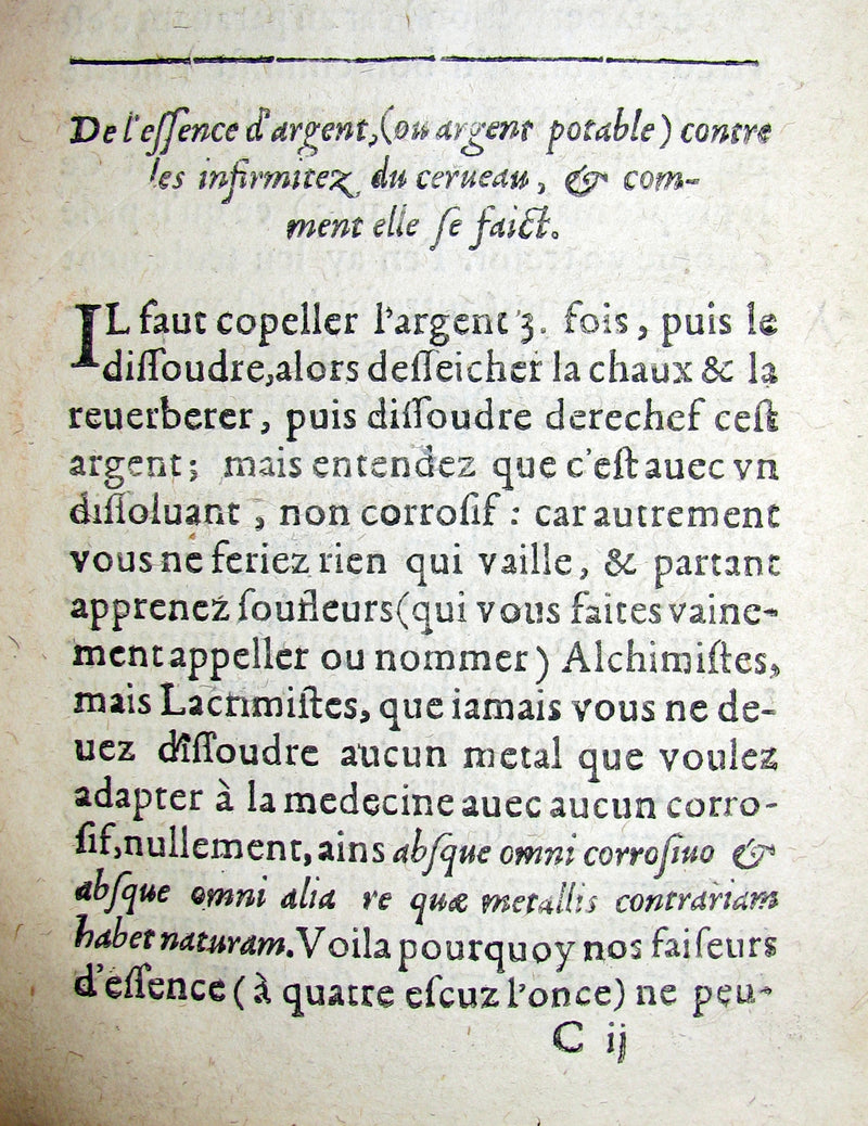 1612 Scarce Alchemy French vellum Book - Le Chimiste ou Conservateur Francois - Philosopher's stone