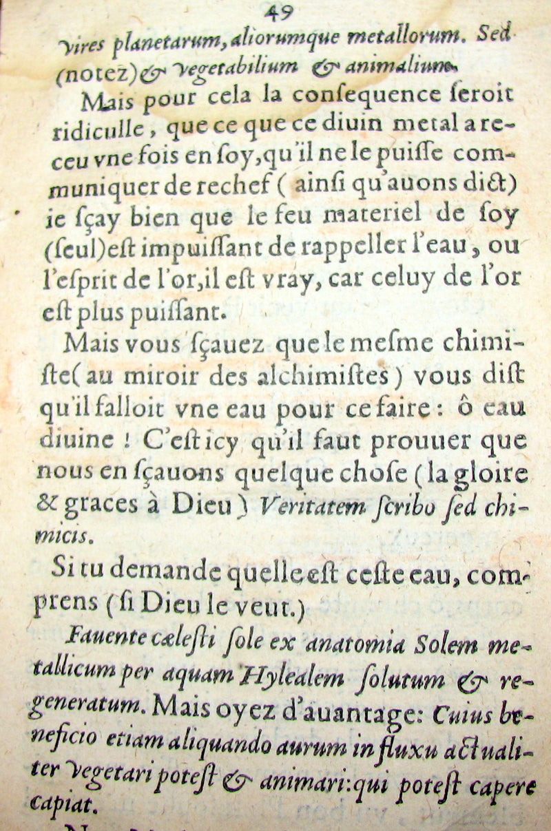 1612 Scarce Alchemy French vellum Book - Le Chimiste ou Conservateur Francois - Philosopher's stone