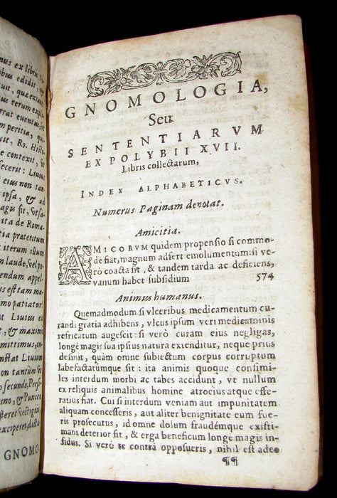 1608 Rare Latin Vellum Book - Polybius - Roman Republic's Histories - Megalopolitani Historiarum.