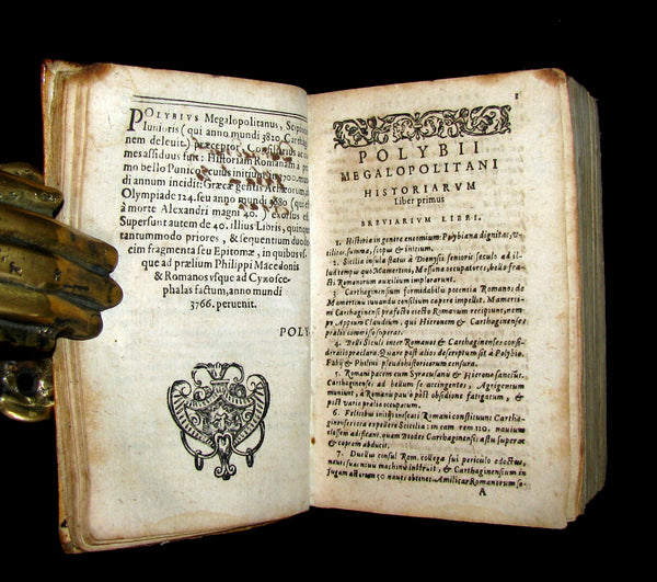 1608 Rare Latin Vellum Book - Polybius - Roman Republic's Histories - Megalopolitani Historiarum.