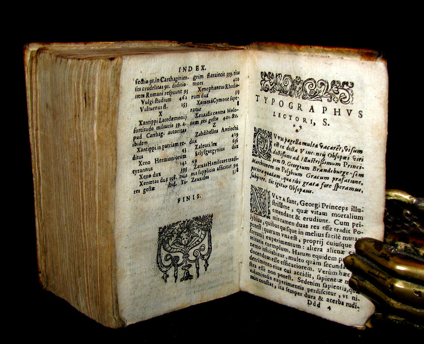 1608 Rare Latin Vellum Book - Polybius - Roman Republic's Histories - Megalopolitani Historiarum.