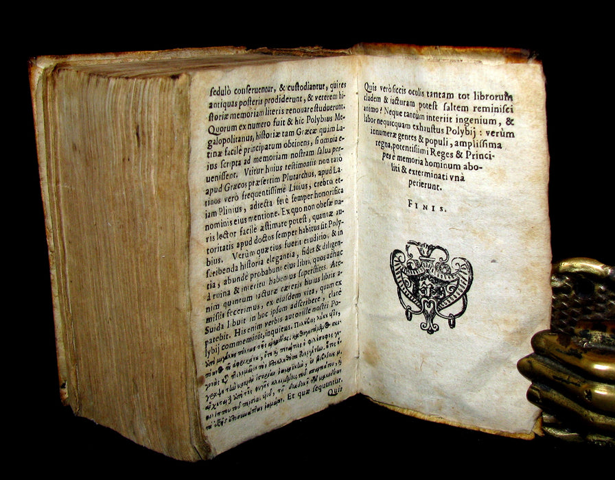 1608 Rare Latin Vellum Book - Polybius - Roman Republic's Histories - Megalopolitani Historiarum.