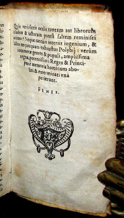 1608 Rare Latin Vellum Book - Polybius - Roman Republic's Histories - Megalopolitani Historiarum.