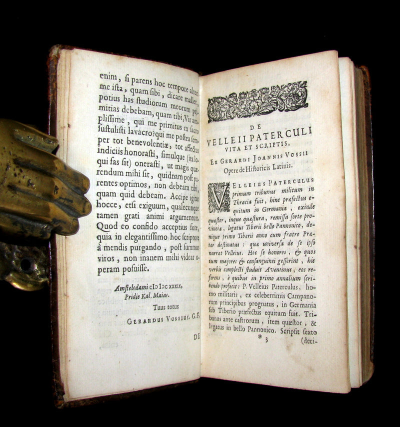 1664 Rare Latin Book - ROMAN HISTORY -  Historiae Romanae by Marcus Velleius Paterculus