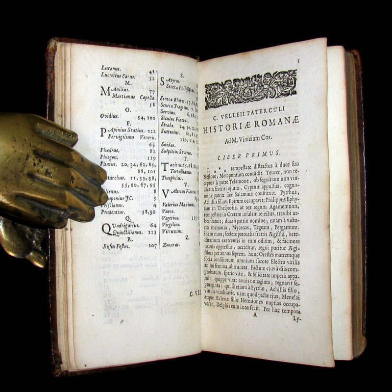 1664 Rare Latin Book - ROMAN HISTORY -  Historiae Romanae by Marcus Velleius Paterculus