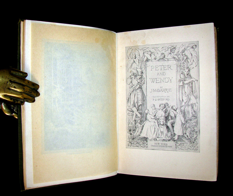 1911 Rare Book - Peter Pan 1stED - Peter and Wendy by J.M. Barrie - Illustrated by Bedford.
