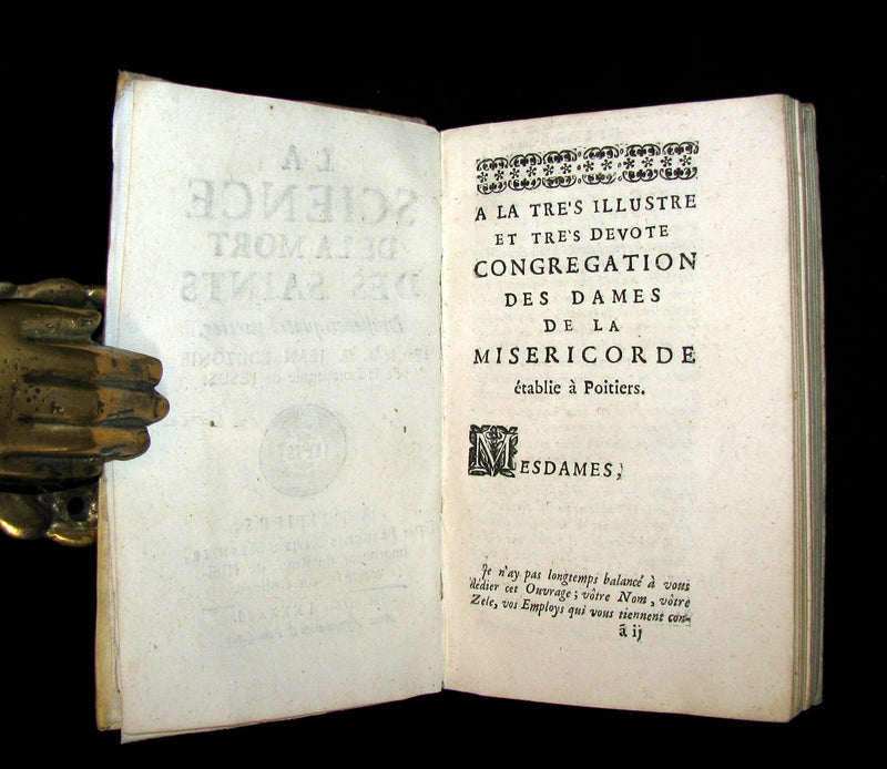 1692 Scarce French Vellum Book - POITIERS - Jean Bouzonie - The Science of the Death of the Saints.