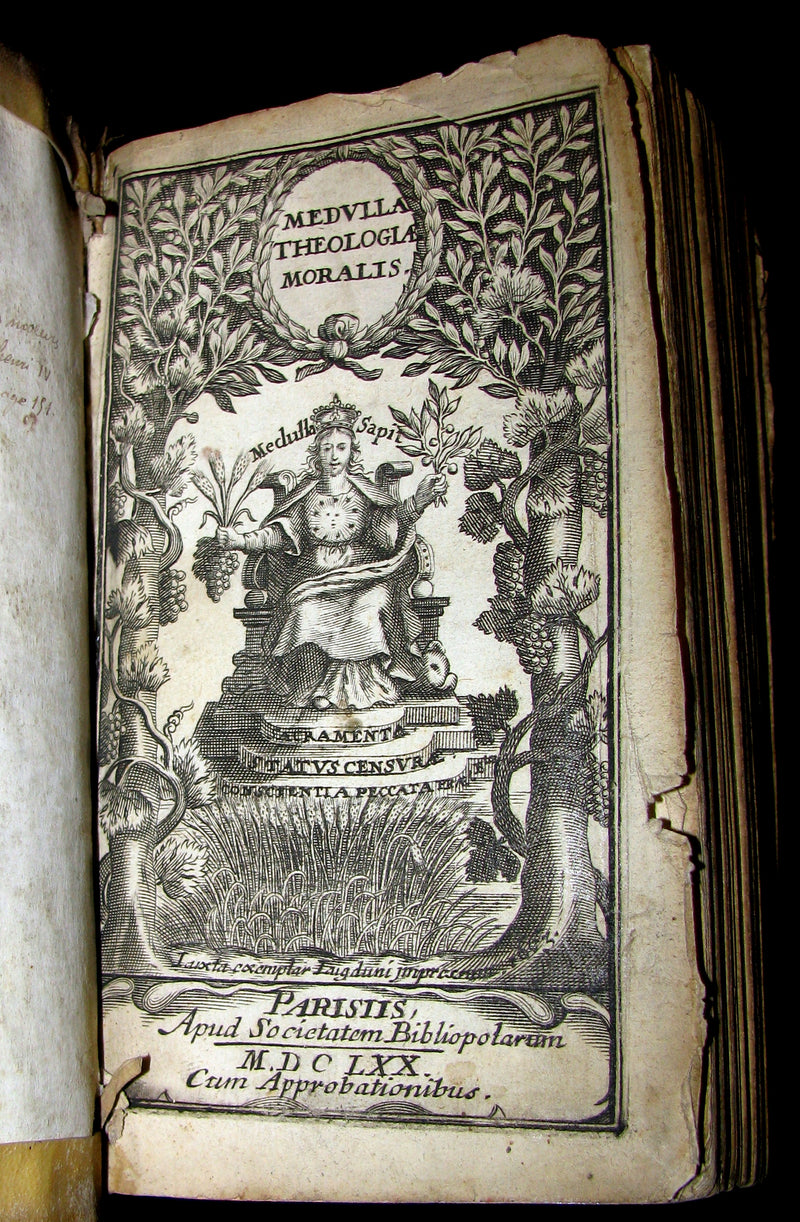 1669 Rare Latin vellum Book - Medulla Theologiae Moralis by Hermann Busenbaum, Jesuit.