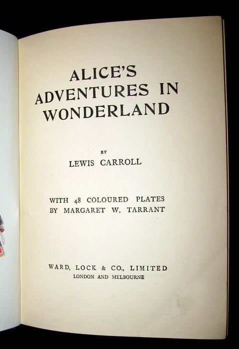 1920 Rare Book - Alice's Adventures in Wonderland illustrated by Tarrant.