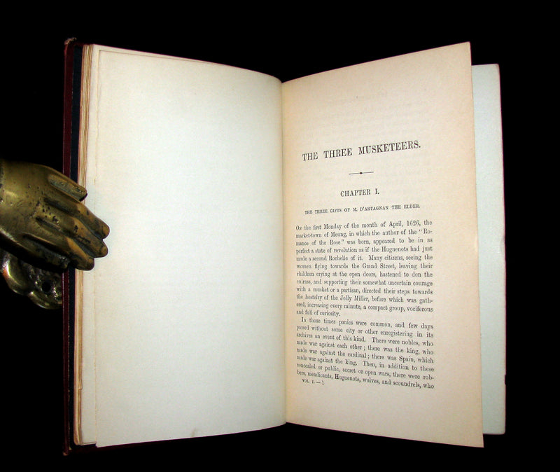 1892 Rare Book set - The Three Musketeers by Alexandre Dumas.