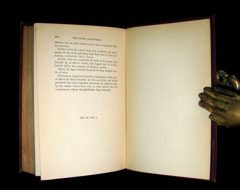 1892 Rare Book set - The Three Musketeers by Alexandre Dumas.