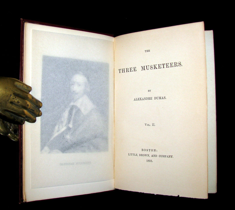 1892 Rare Book set - The Three Musketeers by Alexandre Dumas.