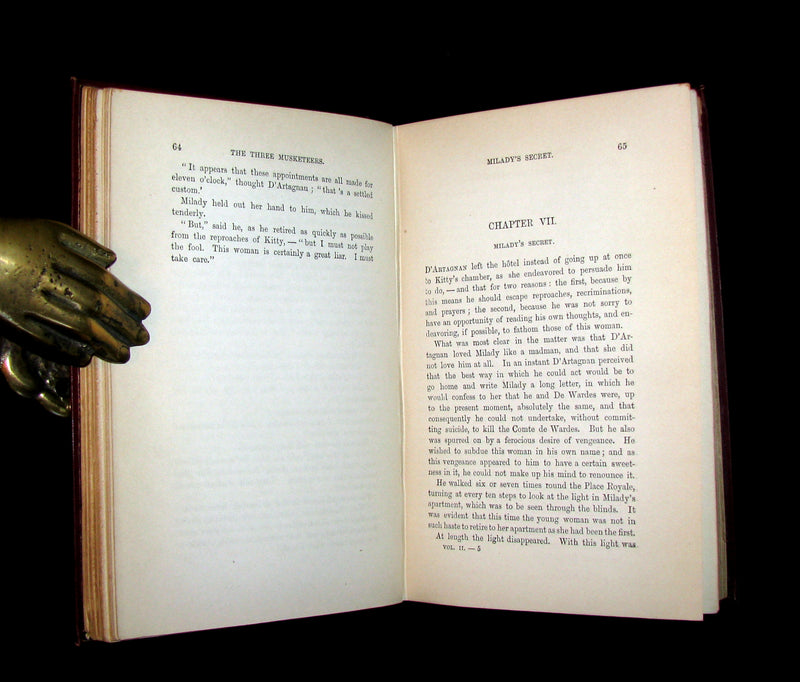 1892 Rare Book set - The Three Musketeers by Alexandre Dumas.