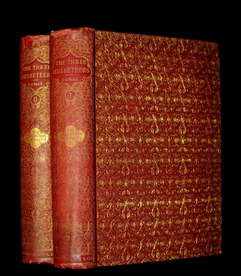 1892 Rare Book set - The Three Musketeers by Alexandre Dumas.