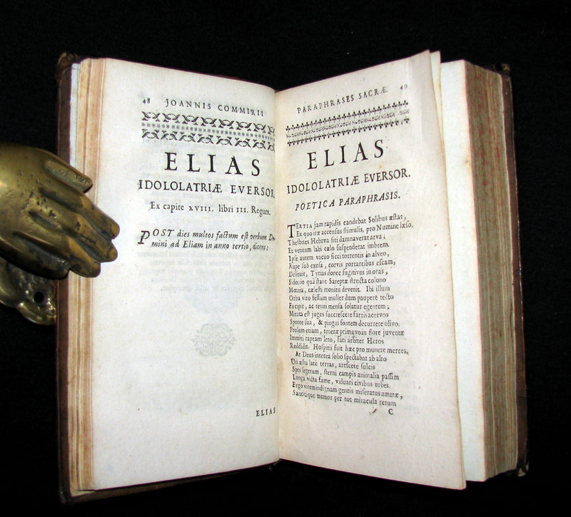 1689 Scarce Book - Odes, Fables, Epigrams by Jean Commire. Joannis Commirii CARMINA.
