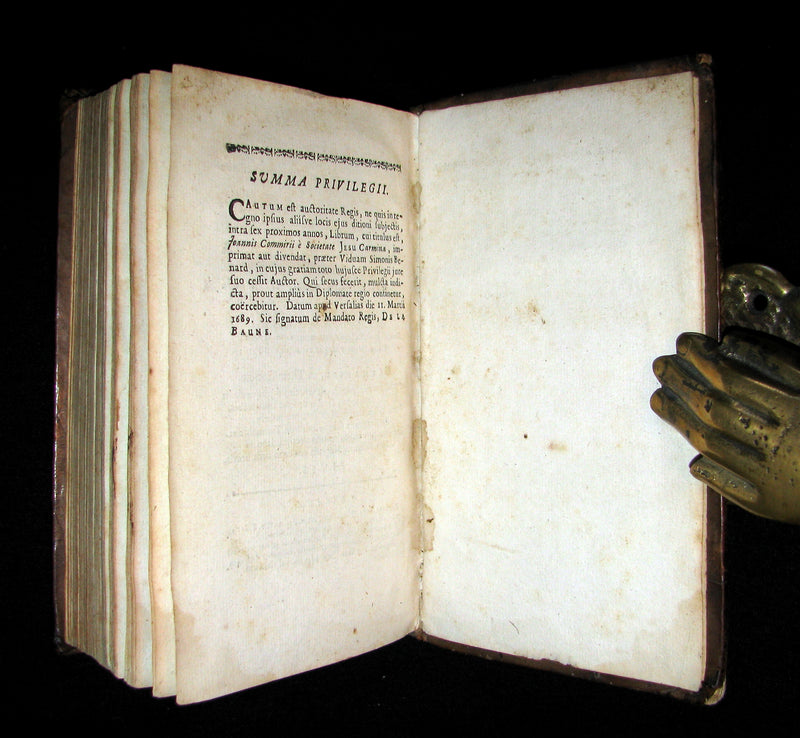 1689 Scarce Book - Odes, Fables, Epigrams by Jean Commire. Joannis Commirii CARMINA.