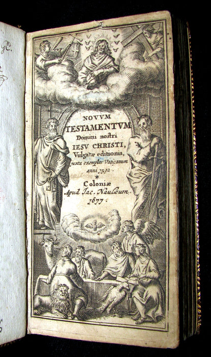 1677 Rare Latin Bible - Novum Testamentum Domini nostri Jesu Christi - New Testament.