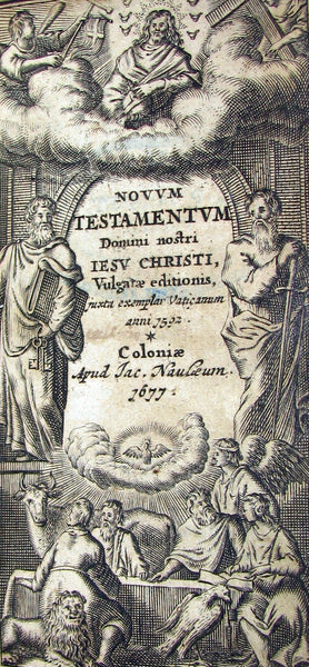 1677 Rare Latin Bible - Novum Testamentum Domini nostri Jesu Christi - New Testament.