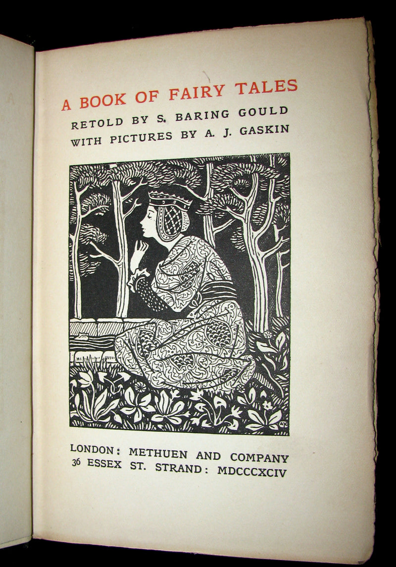 1894 Scarce Book - A Book of Fairy Tales Retold By S. Baring Gould Illustrated by Gaskin.