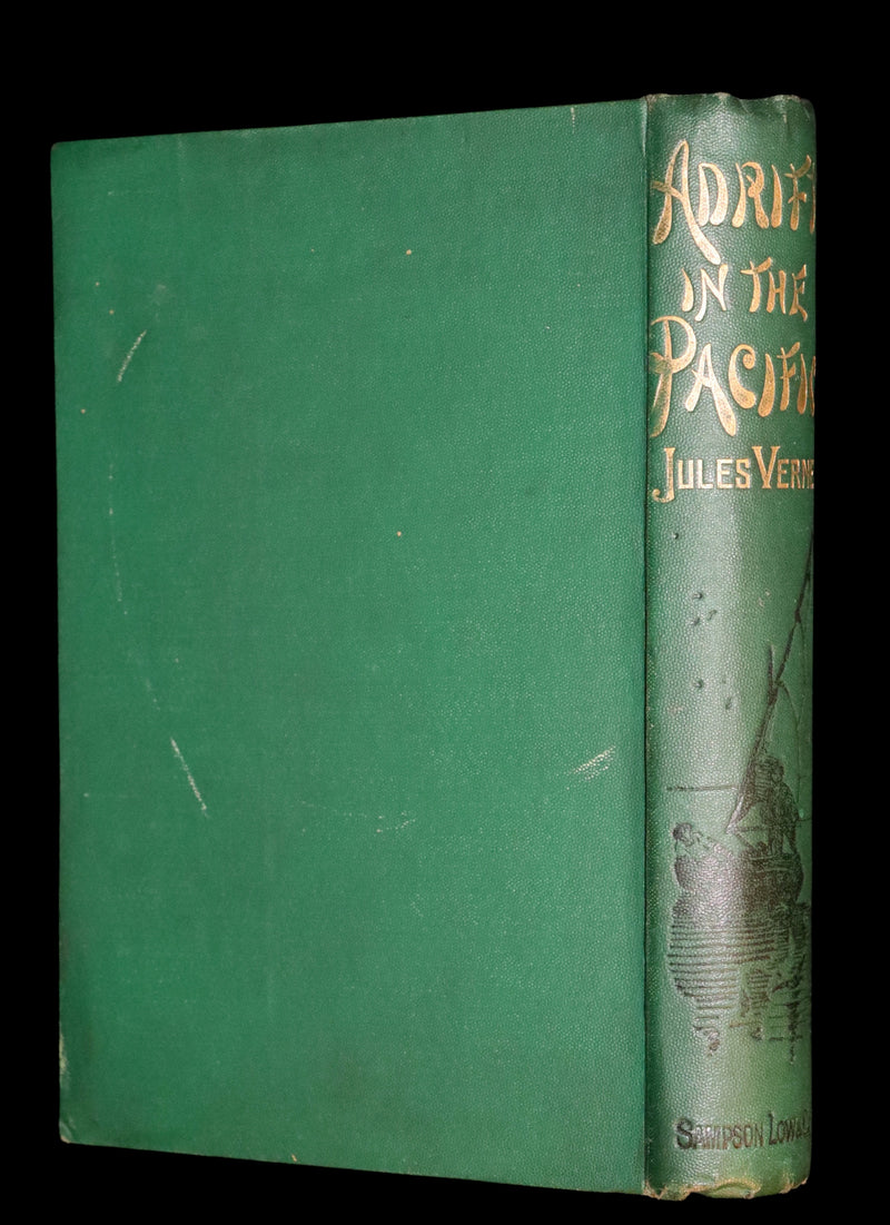 1893 Scarce Edition - Jules Verne - ADRIFT IN THE PACIFIC Illustrated.