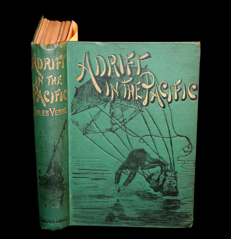 1893 Scarce Edition - Jules Verne - ADRIFT IN THE PACIFIC Illustrated.