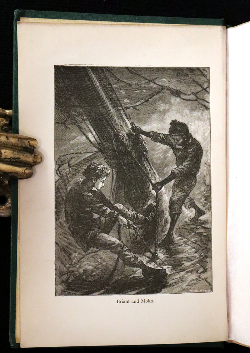 1893 Scarce Edition - Jules Verne - ADRIFT IN THE PACIFIC Illustrated.
